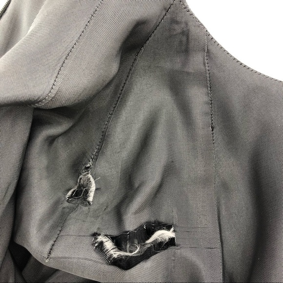 Akris Punto Grey Wool Flannel Puff Sleeve Midi Shift Dress Size 10 - Picture 11 of 11